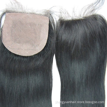 Swiss Lace Top Hair Closure, 3.5 x 4 Inches, Straight Wave, Middle Part Hair Piece